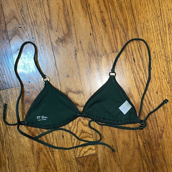 Aerie Triangle Forest Green Bikini Top Size XS - Picture 7 of 12
